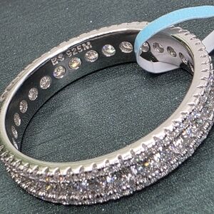 💎 Sterling Silver Moissanite Eternity Band – 1.50 VVS D Color 💎